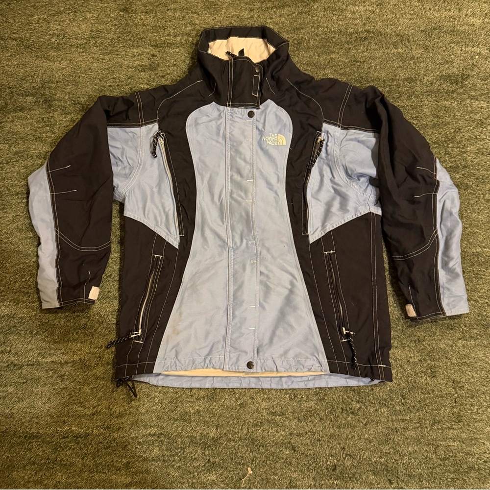 90s The North Face Black and Blue Shell Jacket waterproof